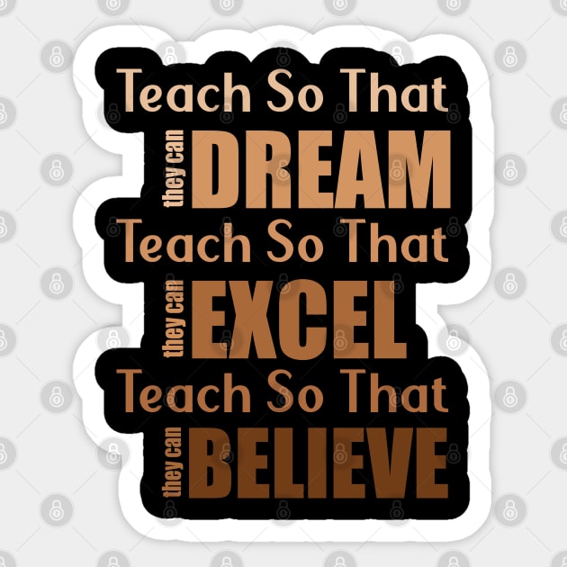 Black Teacher Magic - Inspiring Minds & Futures Sticker by UrbanLifeApparel